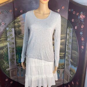 Haute Hippie Long Sleeve Hi Lo Tee NWT XS